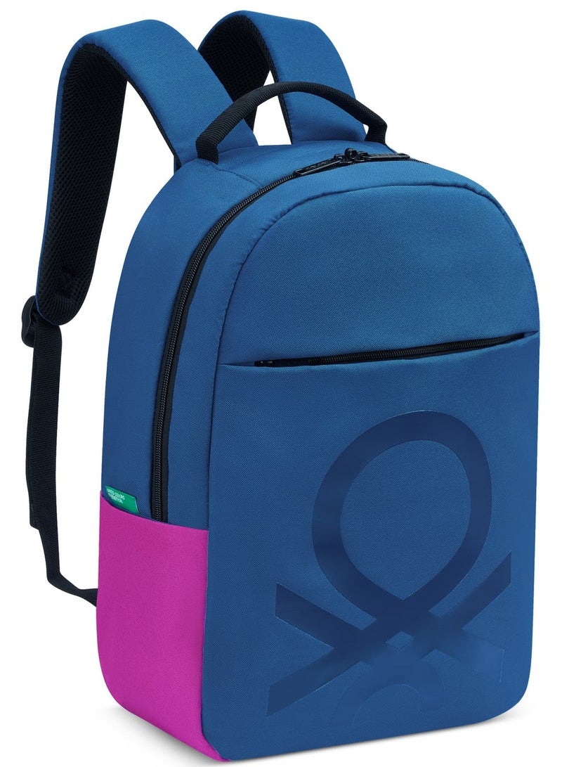 UNITED COLORS OF BENETTON Fabrica Round 15.6'' Unisex Laptop Backpack - Blue - Image 2